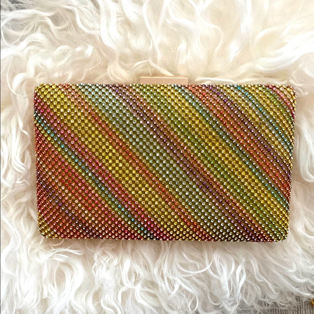 🌈💖Rainbow Rhinestone Crystal Clutch - New!